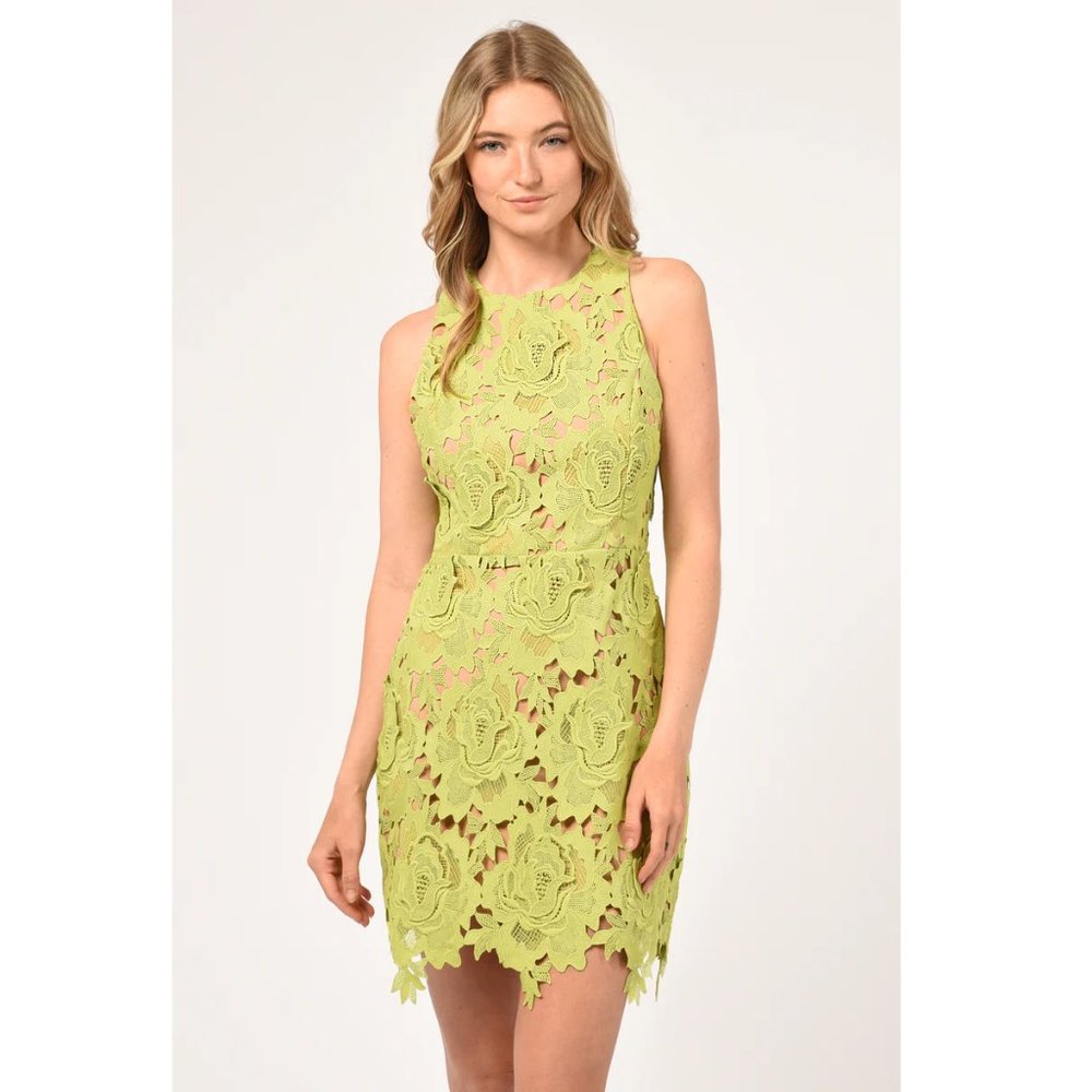 Adelyn Rae Cassie 3D Crochet Mini Dress